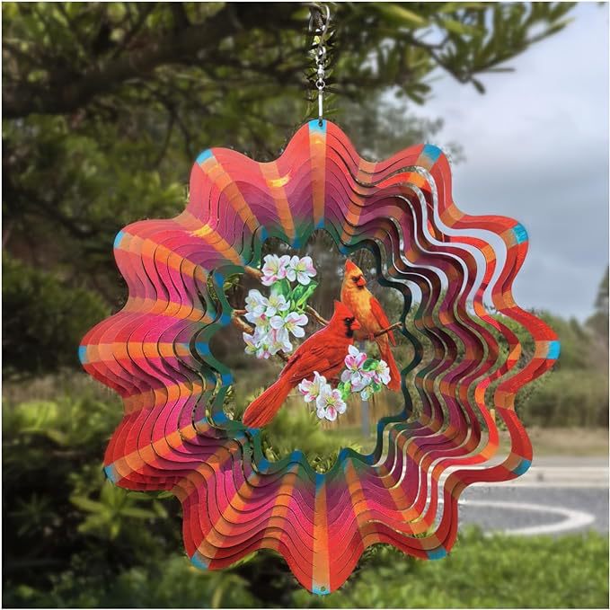Wholesale animal wind-turning ornaments outdoor 3D rotating wind chimes